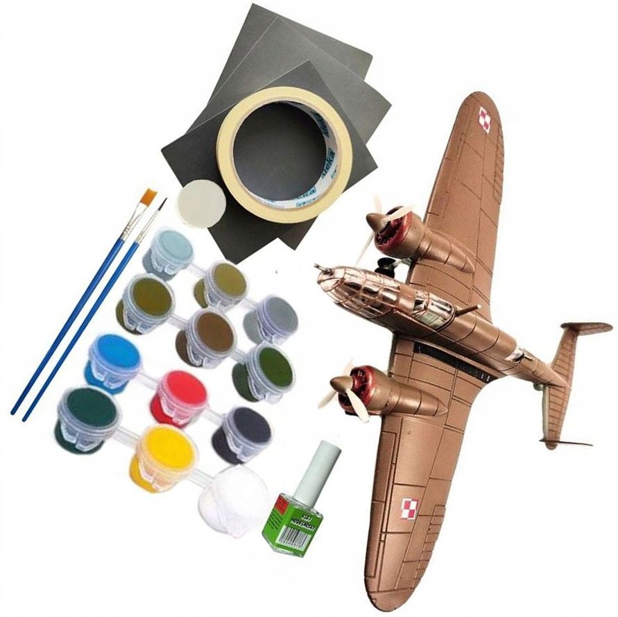 Vytvořte si model letadla na lepení Los II Barvy Lepidlo Štětce Špachtle Páska