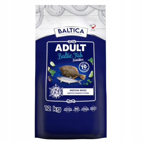 Baltica Adult Sensitive Baltic Fish M 12kg średnie rasy