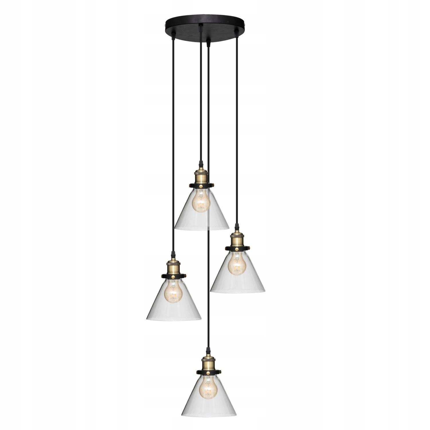 Industriálna stolná lampa Alak, štvorbodová, ? 18 cm