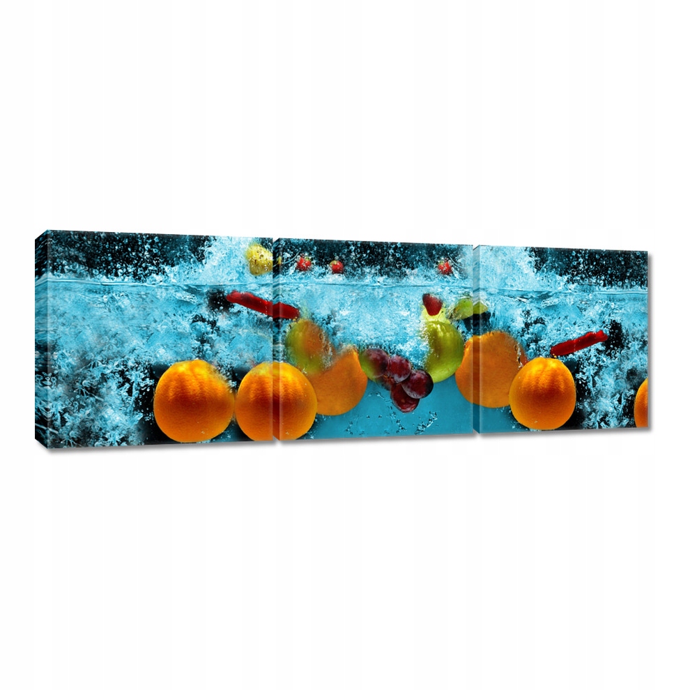 

Obrazy 120x40 Owoce wpadające do wody