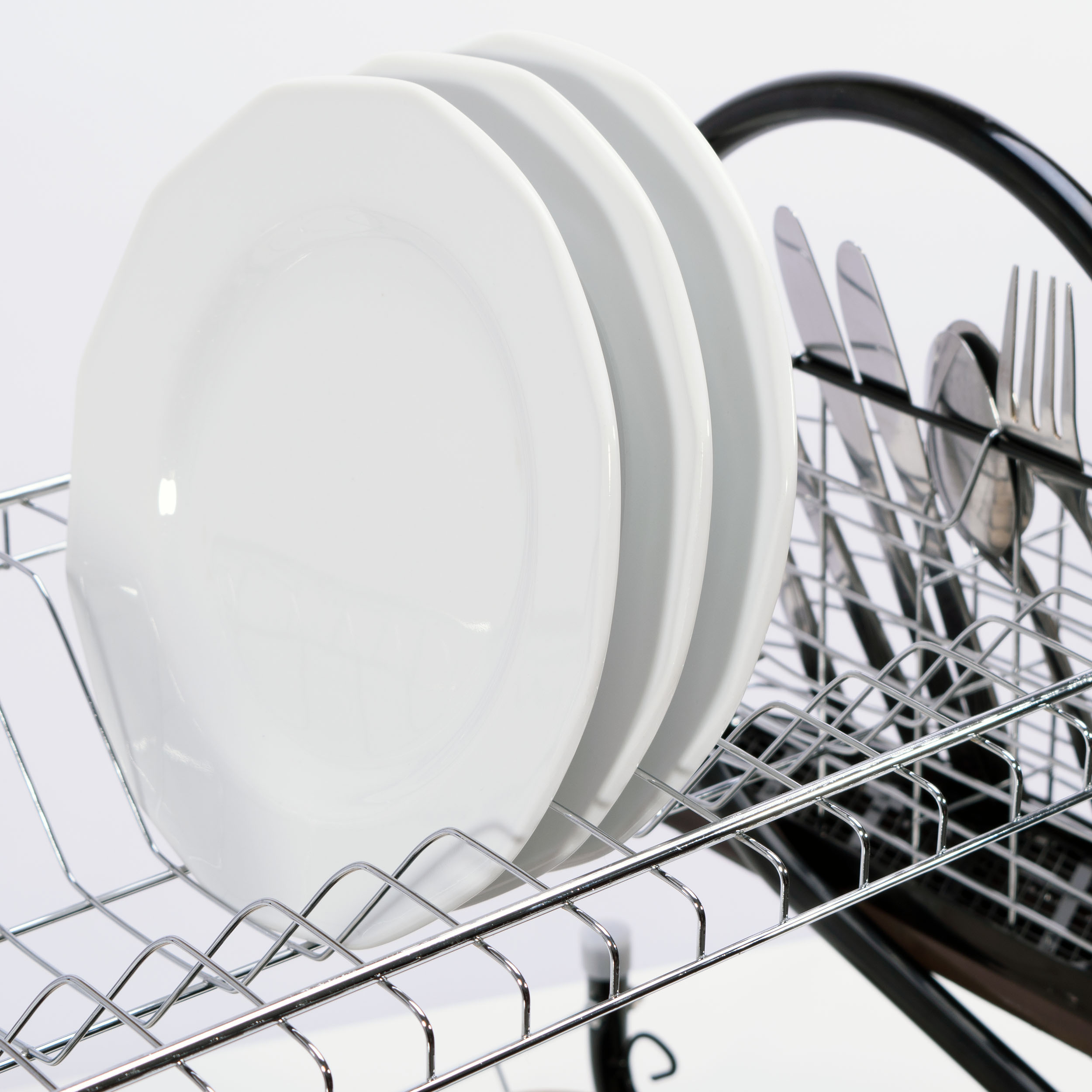 DUŻA SUSZARKA DO NACZYŃ SZTUĆCE STOJĄCA OCIEKACZ TACKA CZARNA DWUPOZIOMOWA Stan opakowania oryginalne