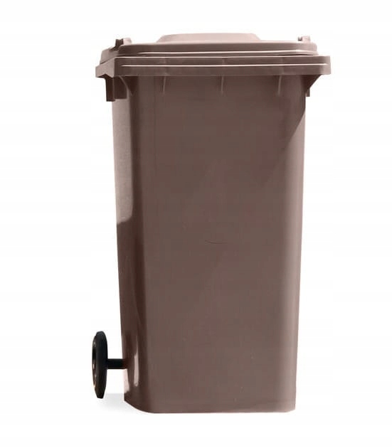 Levně Odpadkový koš Bio hnědý na kolečkách velký 240 l
