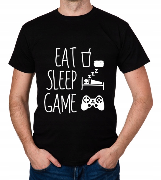 

koszulka Eat Sleep Game prezent