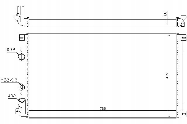 РАДІАТОР ДВИГУНА НІСЕНІТНИЦЯ 7711134625140000qaj 77