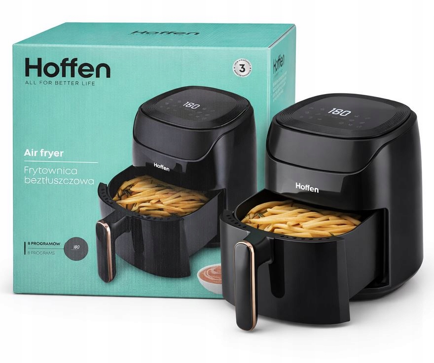 Frytkownica beztłuszczowa Hoffen AF-5164 1400 W 3,8 l Air Fryer czarny