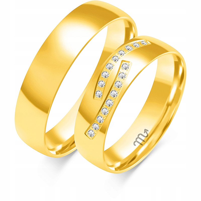 Elegantní Snubní Prsteny 585 Briliant Zirkon Čočka