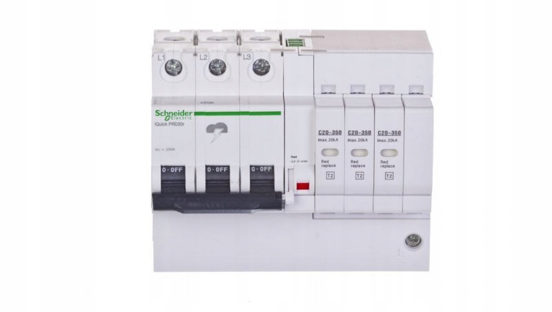 Schneider Ogranicznik przepięć C Typ 2 3P 20kA 350V It/tn-c iPRDr A9L16296