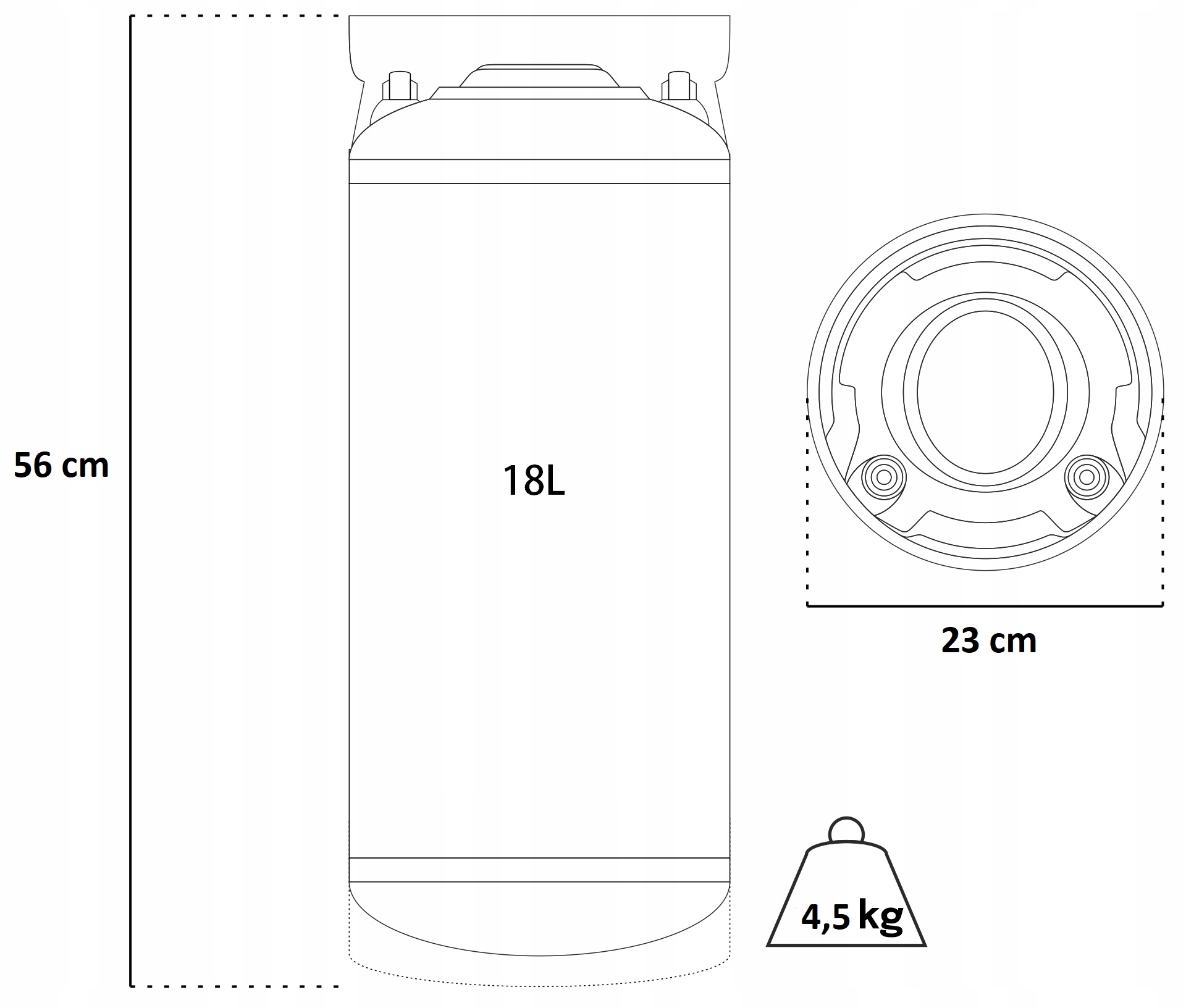KEG CORNELIUS PEPSI BALL LOCK 18L kubek termiczny nierdzewny szczelny EAN (GTIN) 5905359203483