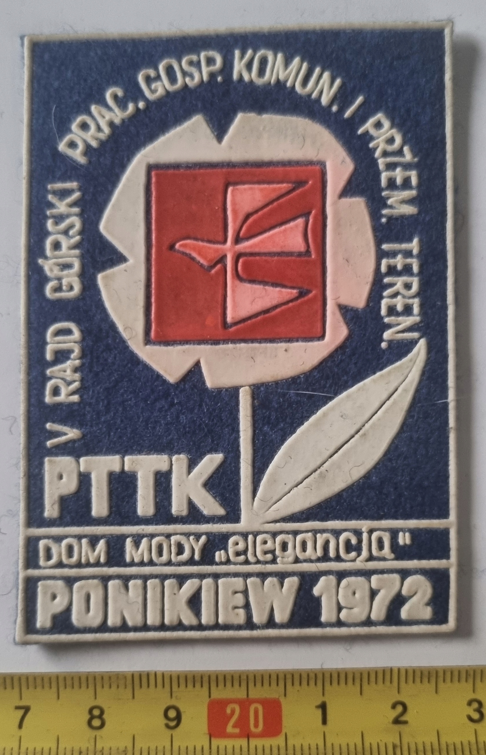 NASZYWKA V RAJD GÓRSKI PRAC.GOSP.KOMUN. I PRZEM. TEREN. DM ELEGANCJA 1972