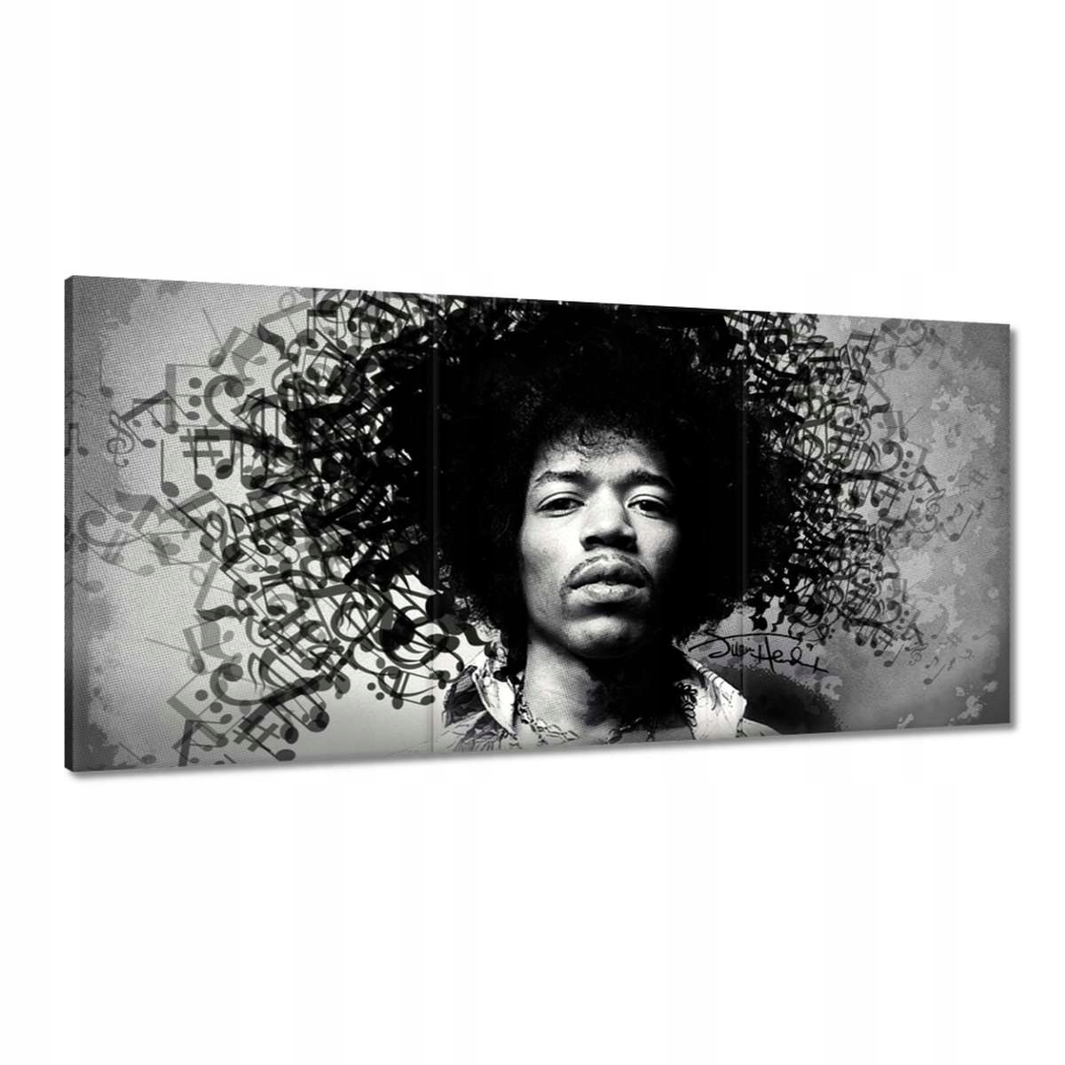 Obrazy 120x60 Jimmy Hendrix s notami