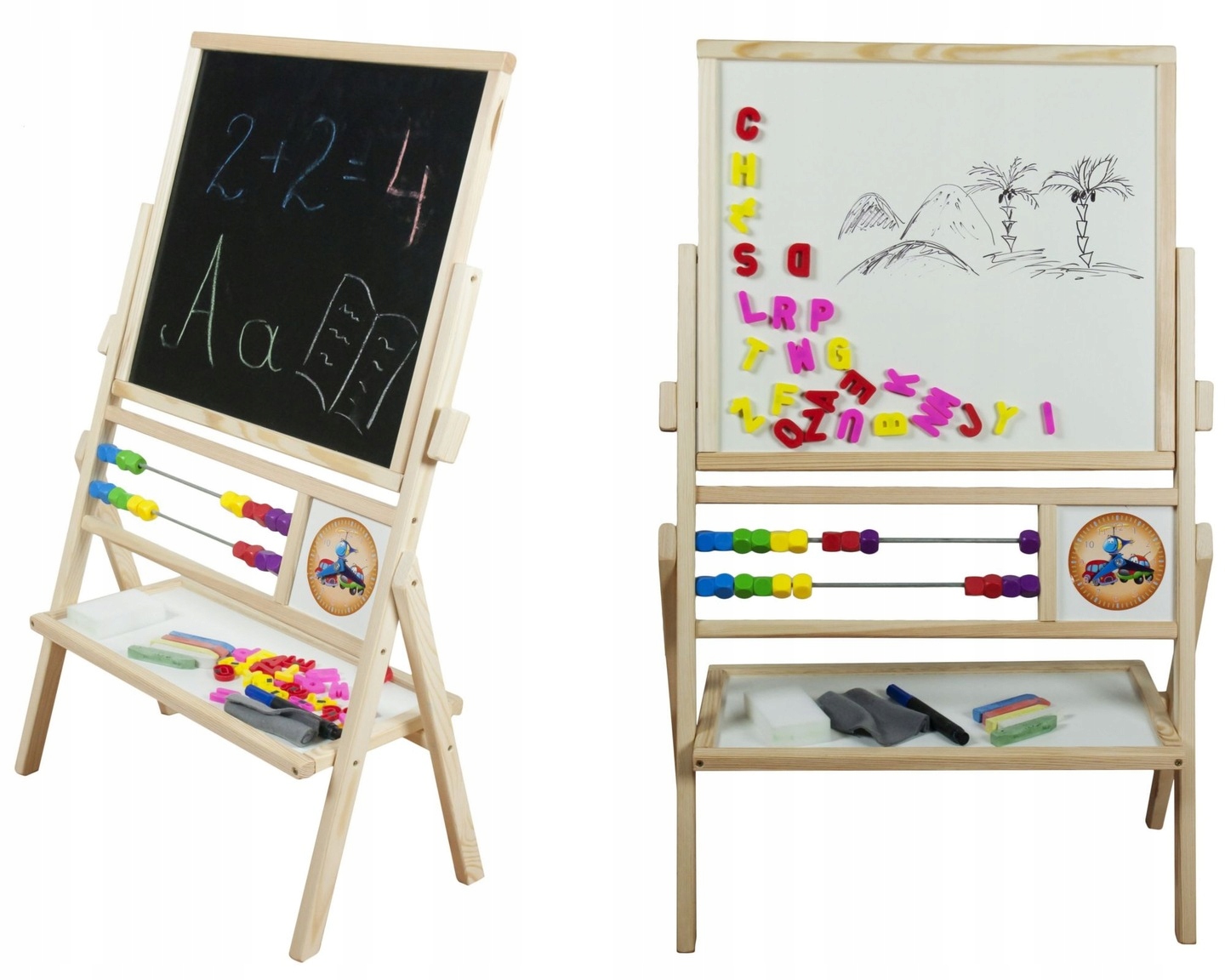 

Tablica Drewniana Obrotowa Magnetyczna 4w1 Tn