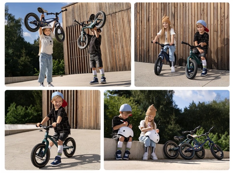 LIONELO BART AIR ROWEREK BIEGOWY 12" POMPOWANE KOŁA / GREEN FOREST Wiek dziecka 2 lata +