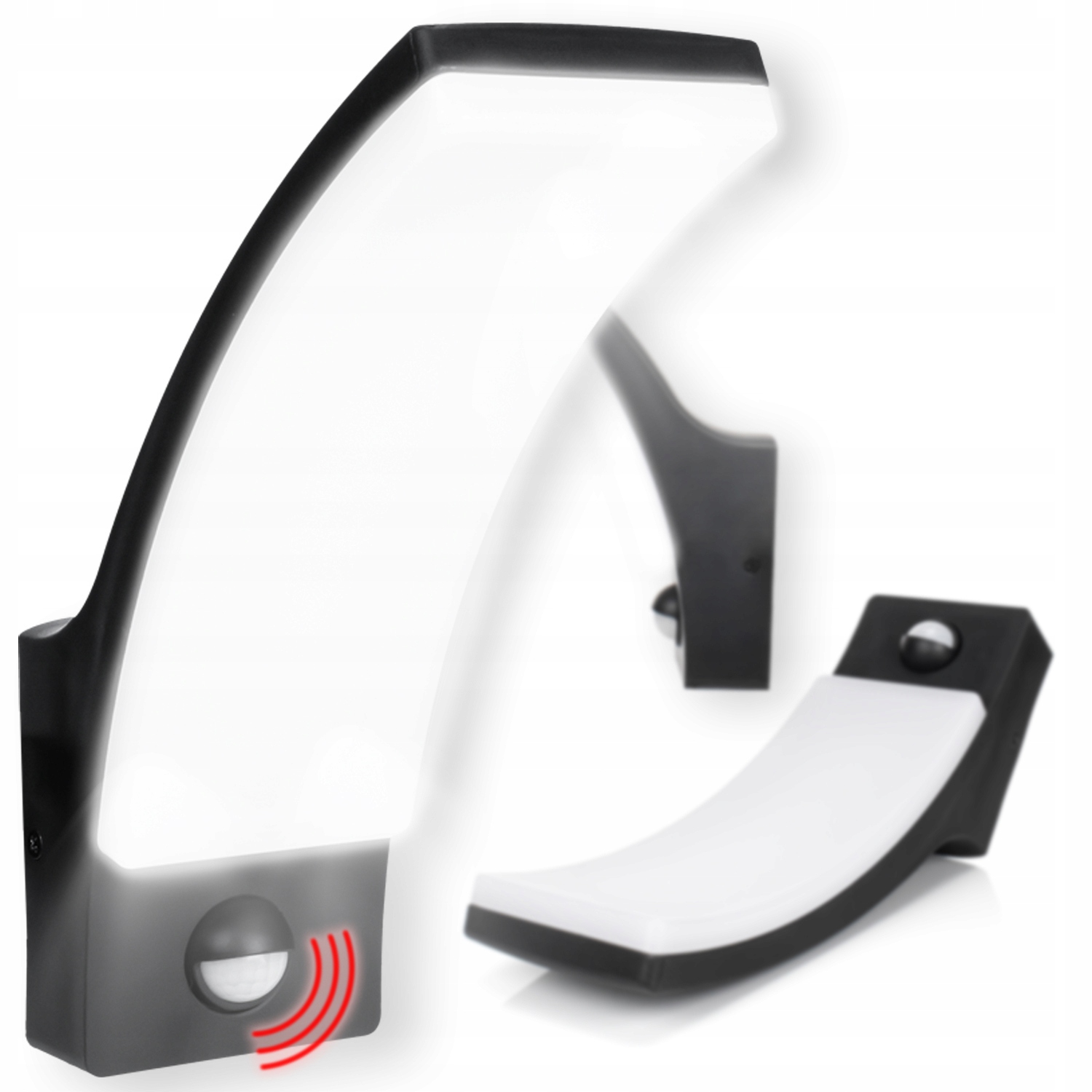 Led Lampa 12W IP65 Nástěnné Svítidlo s Pohybovým a Soumrakovým Čidlem