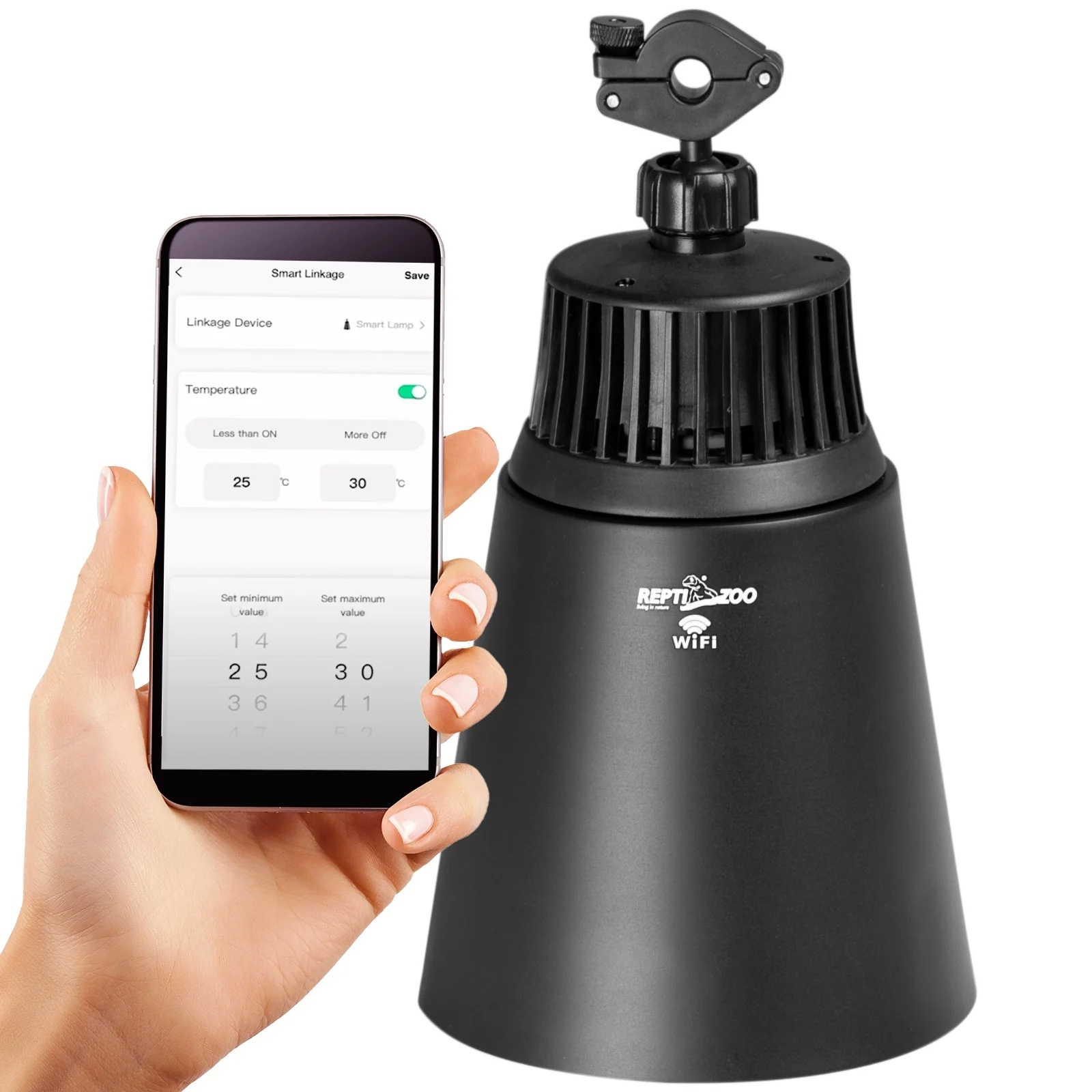 Levně Wifi Topná Lampa Do Terária, Svítidlo Na Žárovku Ovládané Smart
