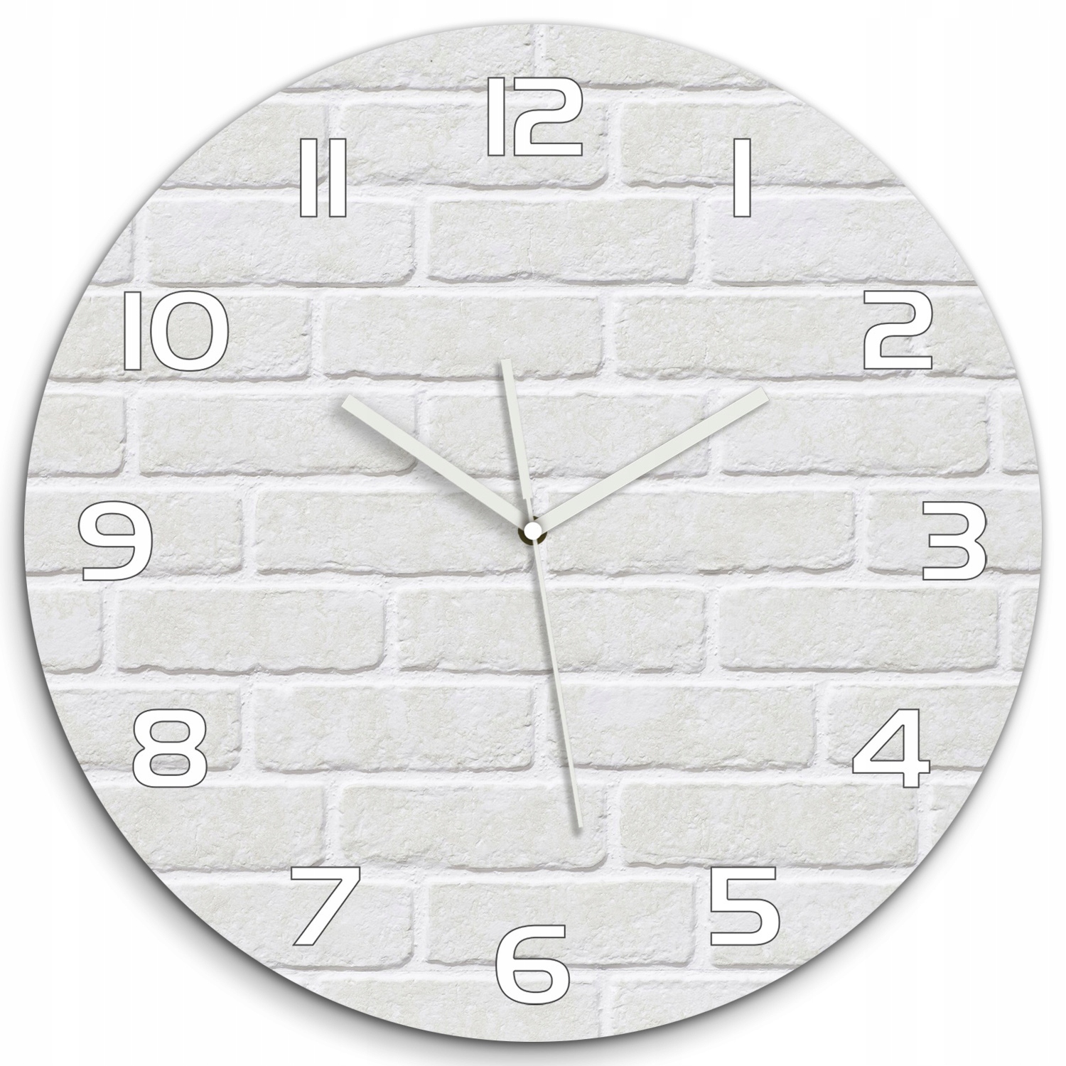 

Zegar ścienny ze szkła, duży Ceglana ściana fi 60