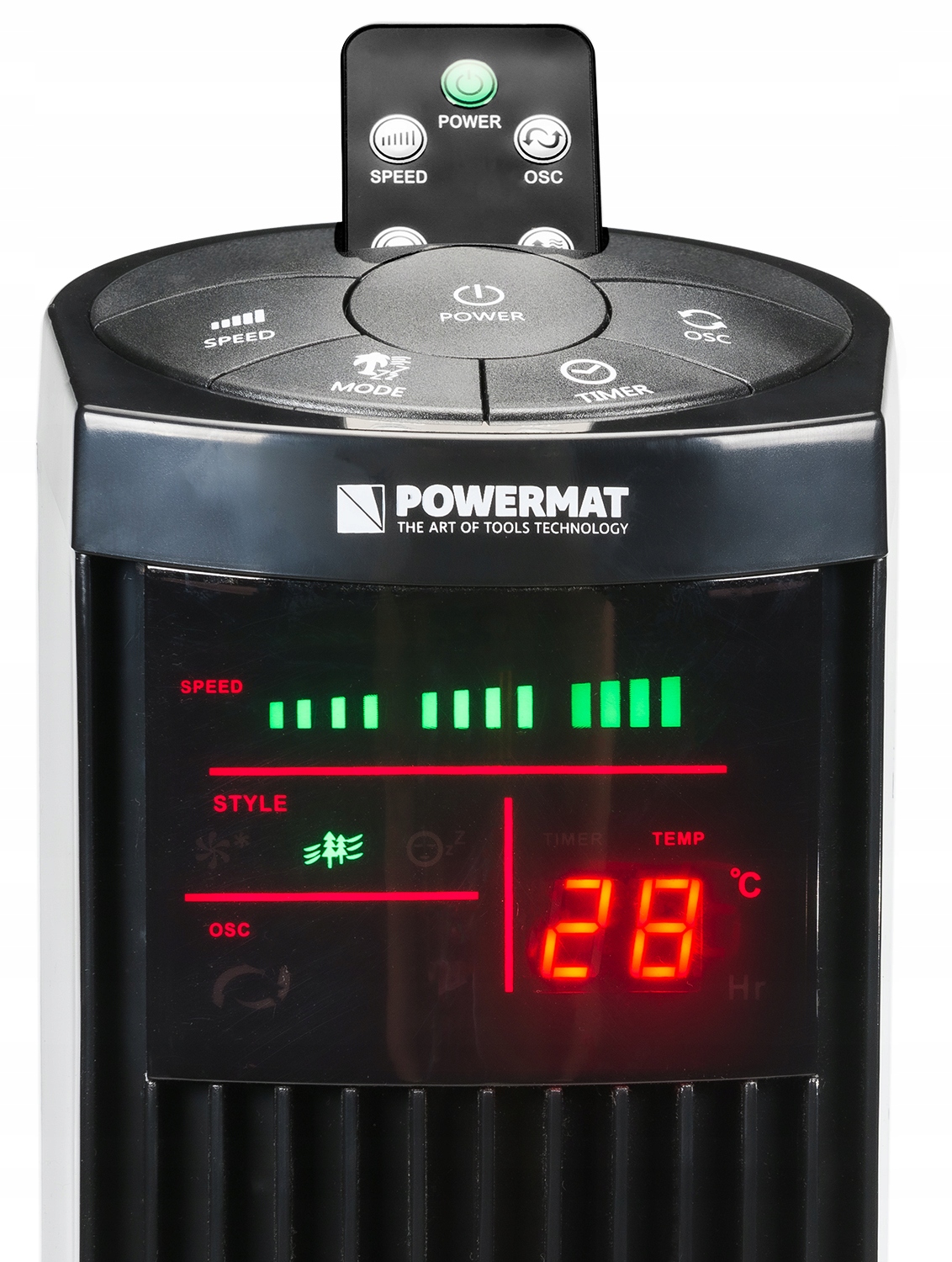 Wentylator podłogowy Powermat Onyx Tower-120 Funkcje oscylacja timer