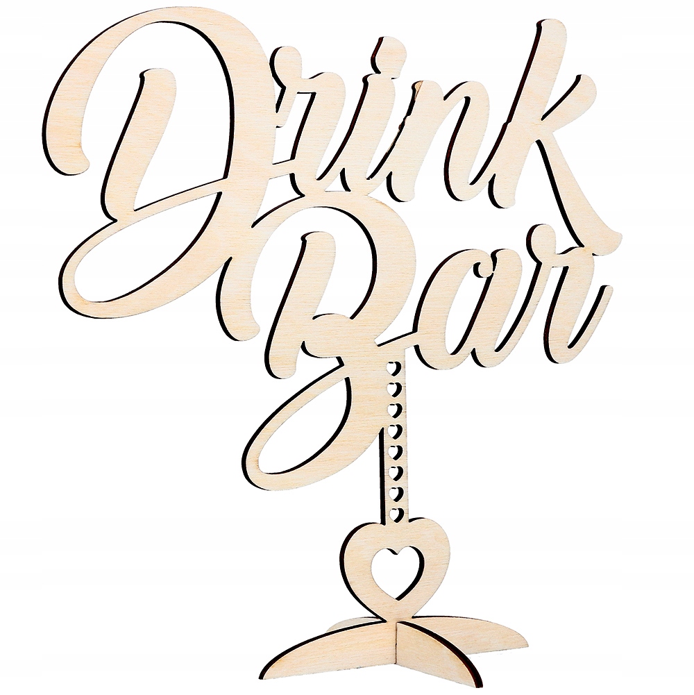 

Drewniany Napis Na Stół Drink Bar Ślub Wesele