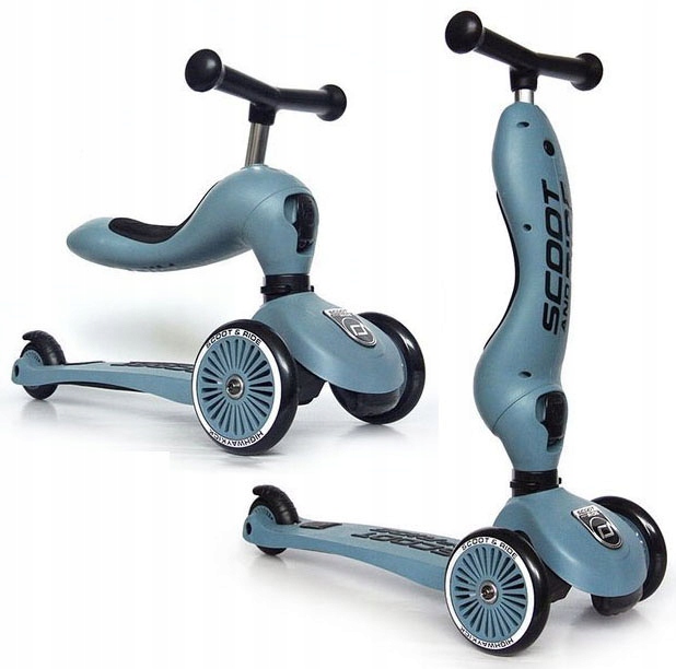 Hulajnoga Trójkołowa Scoot & Ride 2w1 Steel