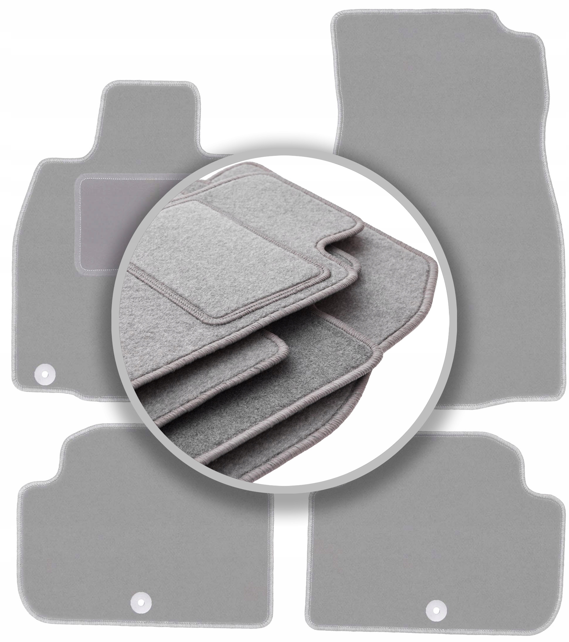 Velurové koberce Oslo šedé pro: Kia Stinger 2WD liftback 2017-