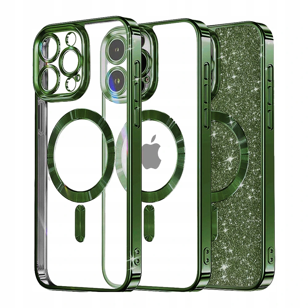 Techsuit MagSafe etui do iPhone 15 Pro Max ciemnozielone (Deep Green)