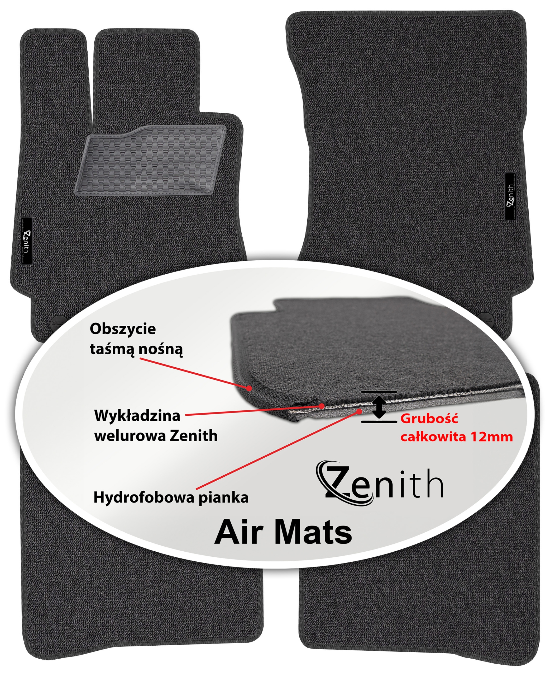 S-Klasa W221 Long 2005-2013 Velúrové koberčeky do auta Zenith Air Mats