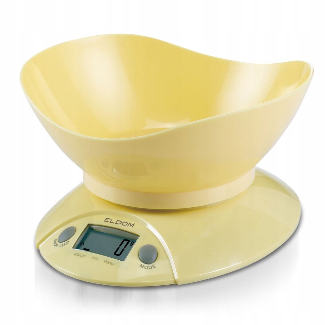 Elektroniczna waga z miską Eldom WK290 Żółta