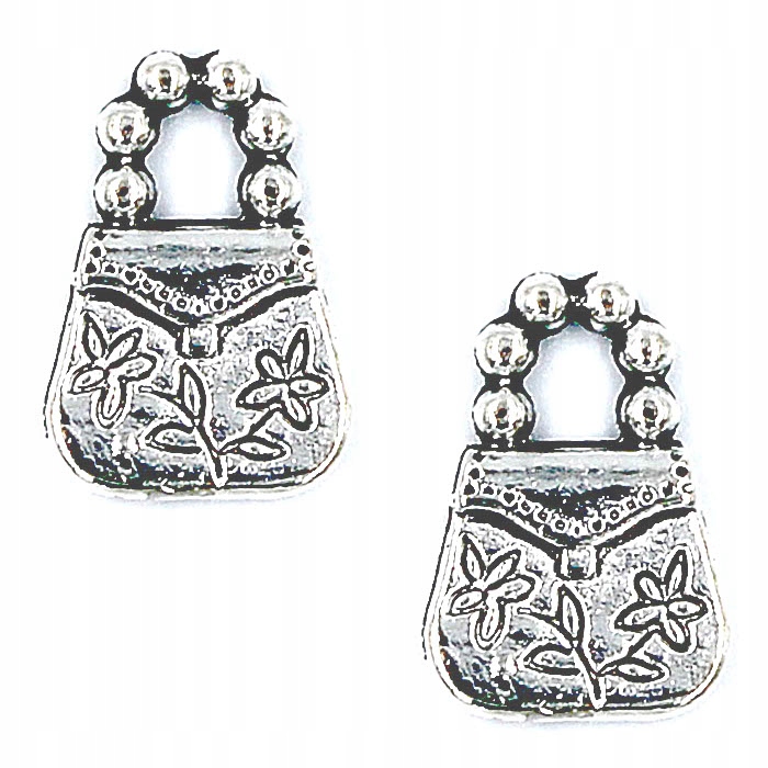 Zawieszka metalowa charms Torebka 16x11mm 2szt