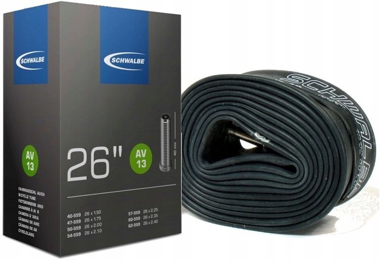 

Schwalbe dętka AV13 Box 26x1.50-2.40 Auto Av