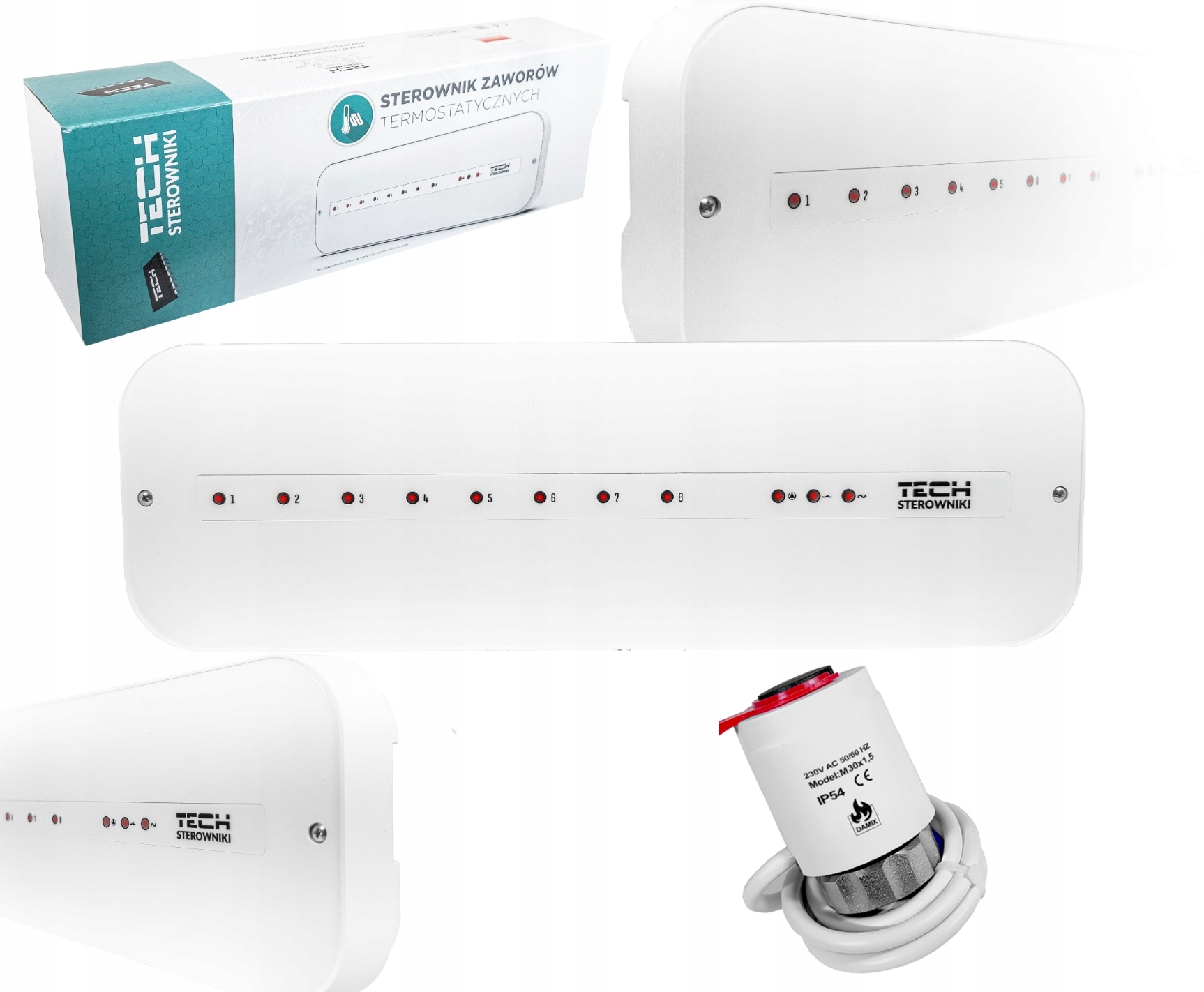 Lišta L-5-S Slim Ovladač 1 Termoelektrický Pohon M30NC 230V Damix