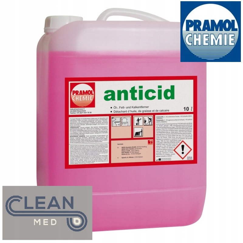 Levně Anticid 10 l čisticí prostředek na sprchové kouty Pramol