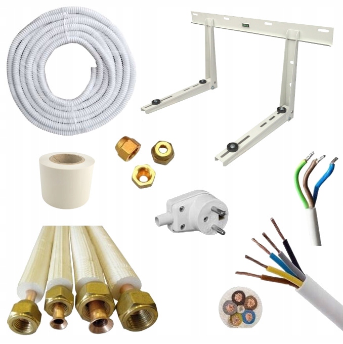 Montážny Set Klimatizácie 2,5 3,5 Kw 4 M Vešiak T