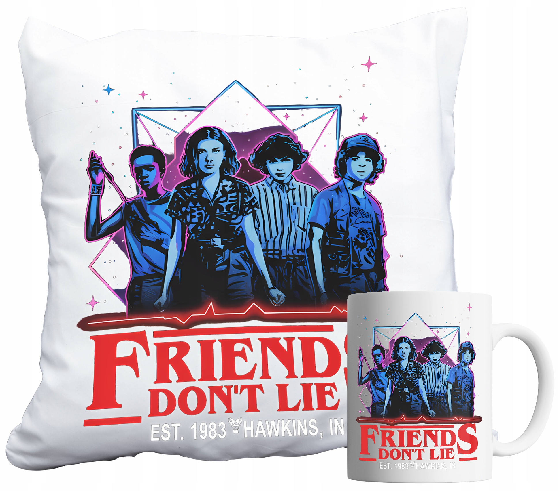 Sada Hrnek A Polštář Stranger Things Demogorgon Friends Dont Lie Jméno