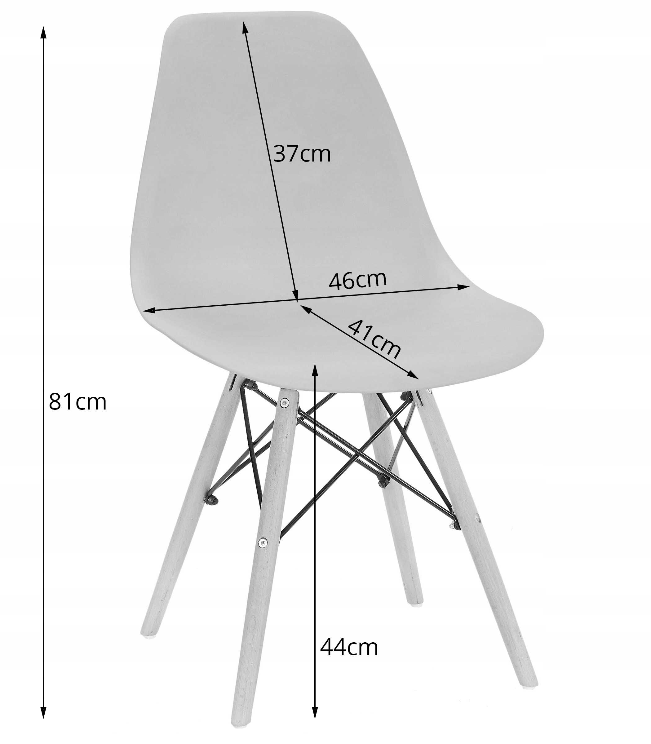 Stół + 4 Krzesła Nowoczesny Skandynawski Styl DSW Marka Muf-Art