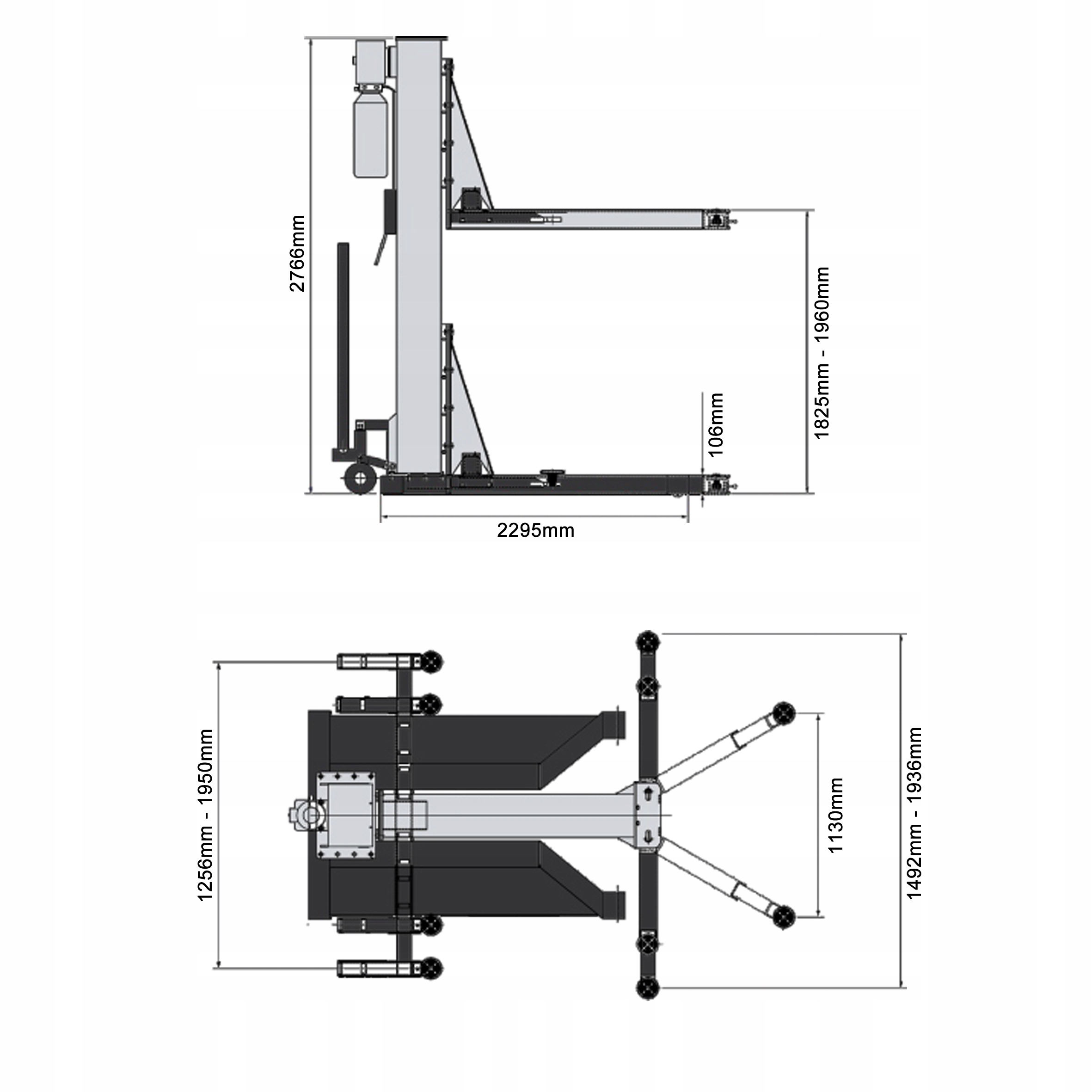 Podnosnik Jednokolumnowy Samochodowy Mobilny Ultra Number of Columns 1