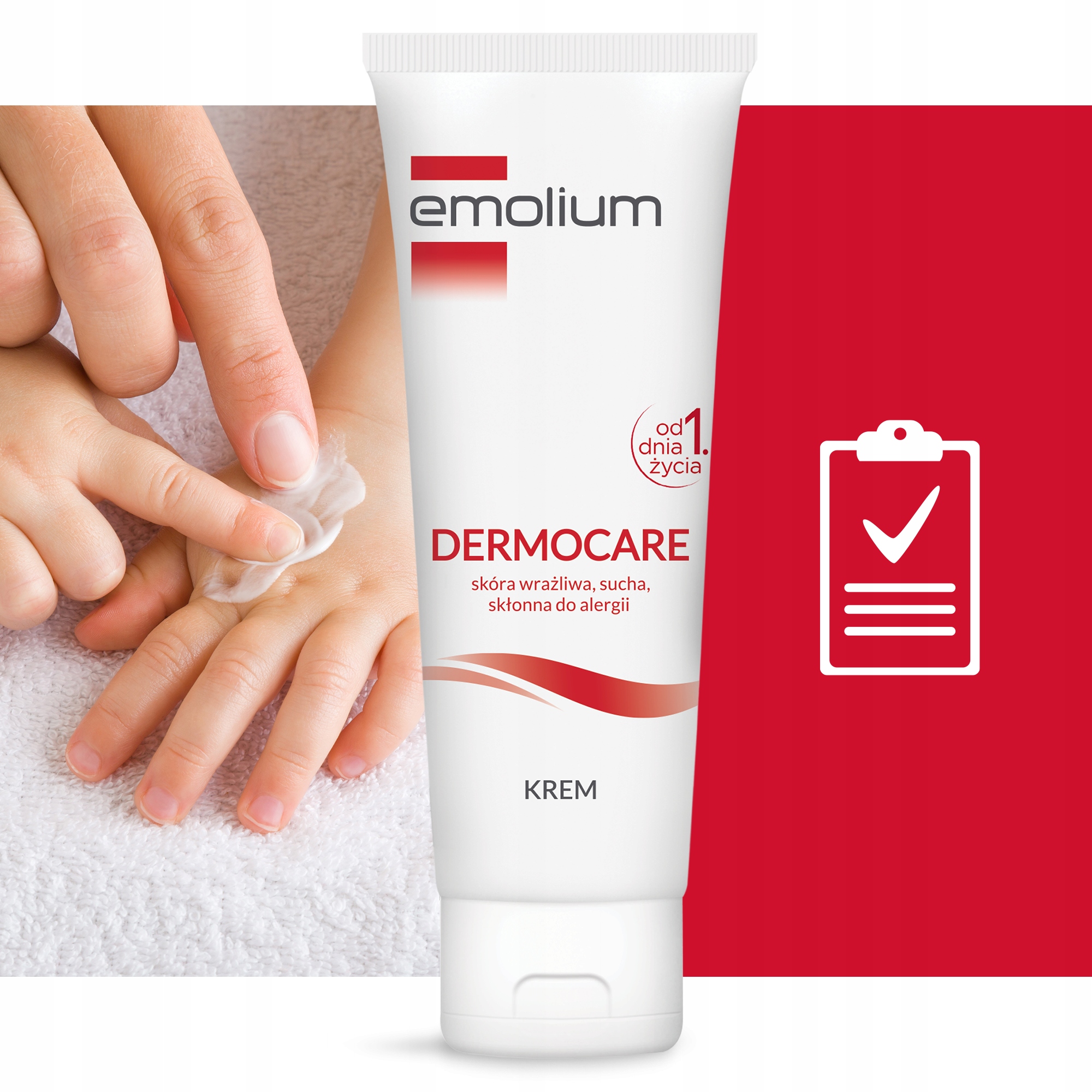 Zestaw EMOLIUM DERMOCARE 3w1 + Krem + GRATIS Opakowanie butelka z pompką