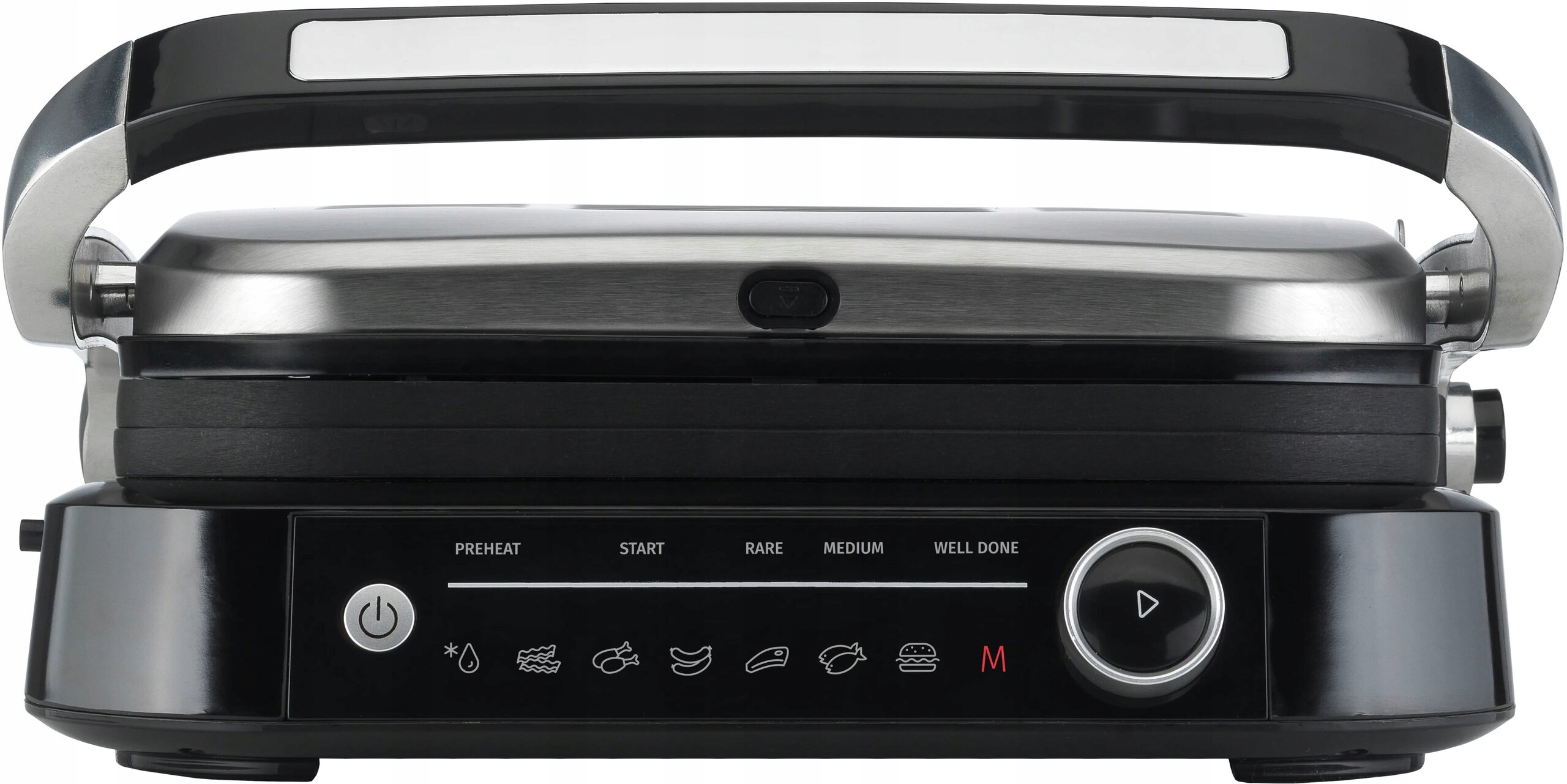 Tradycyjny grill elektryczny srebrny/szary 2100W 7 programów