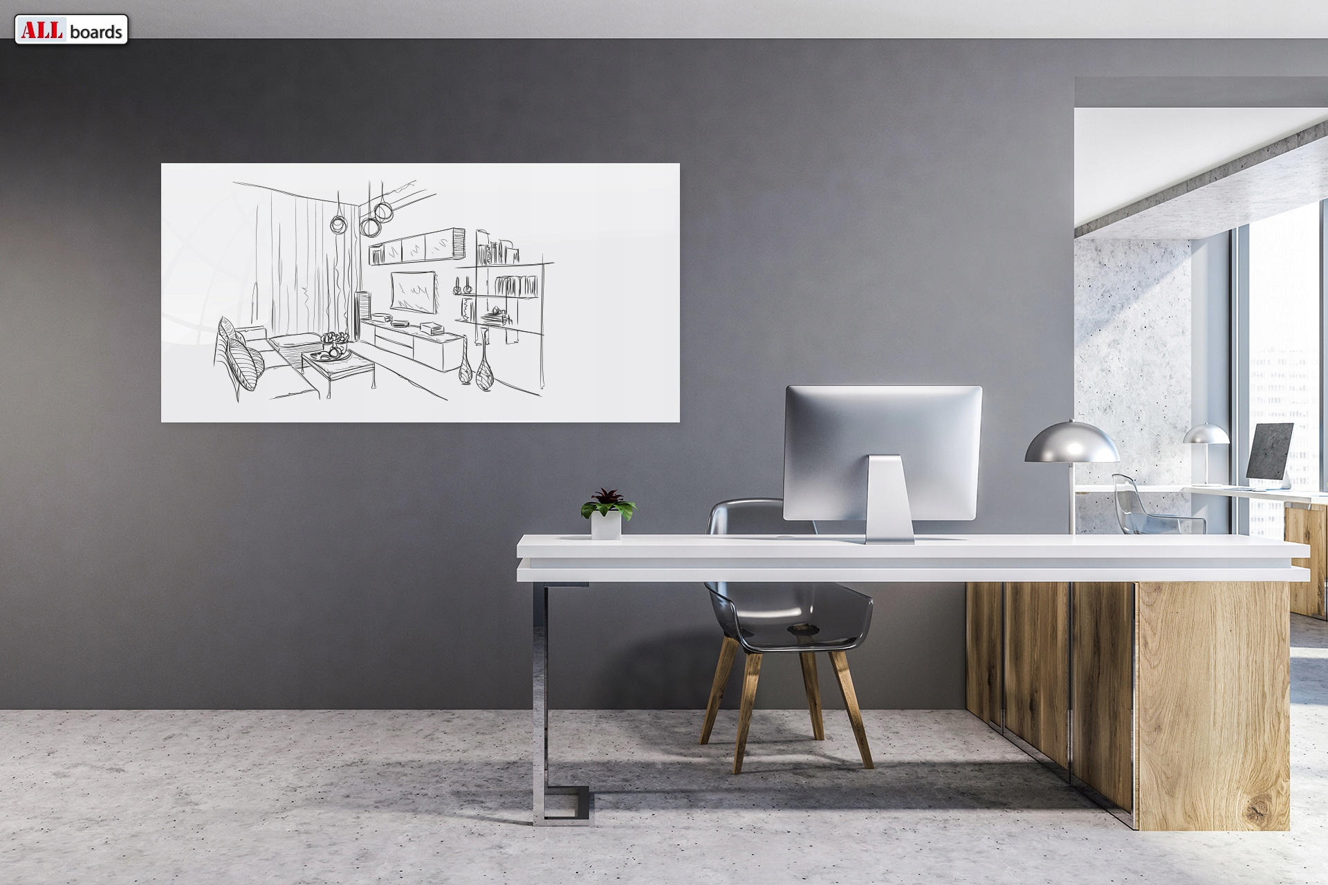 Szklana magnetyczna Tablica Ozdobna 60x40 Perłowa Materiał inny