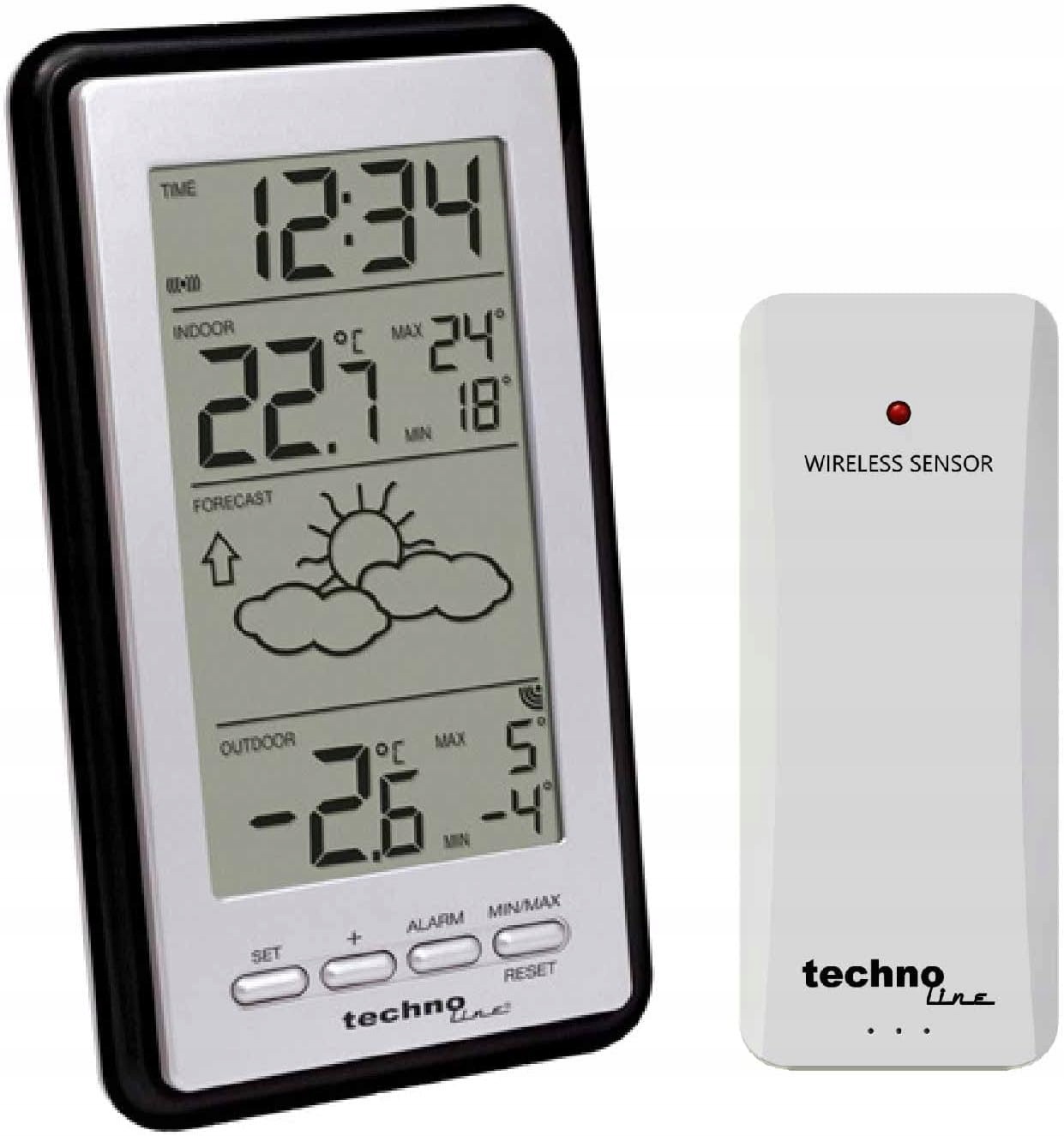 Technoline Ws 9130-IT Stacja pogody pogodynka czujnik zewnętrzny zegar