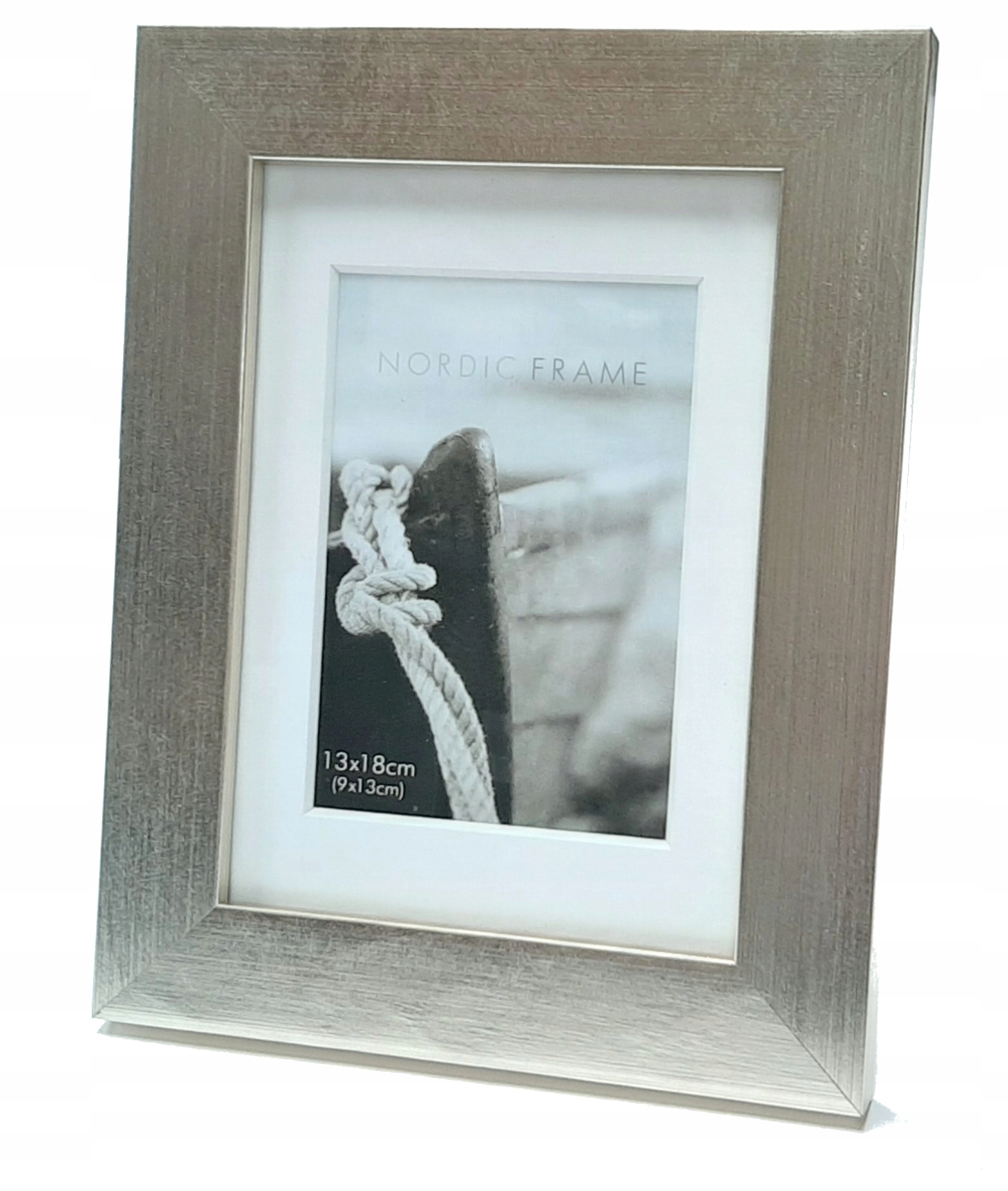 

Ramka drewniana Passe-partout 13x18 9x13 srebro