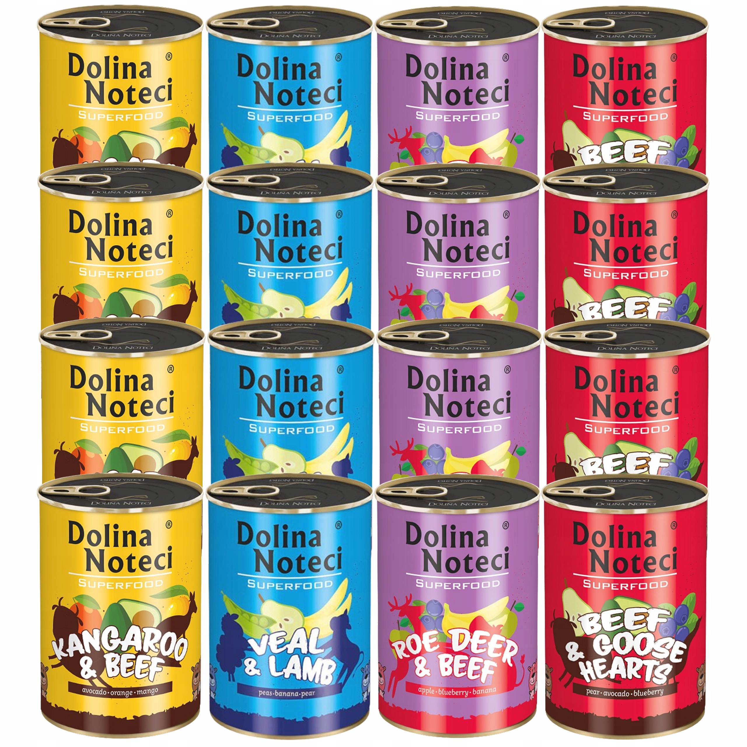 Levně Dolina Noteci Superfood Krmivo mokré pro psa mix chutí 16 x 400 g