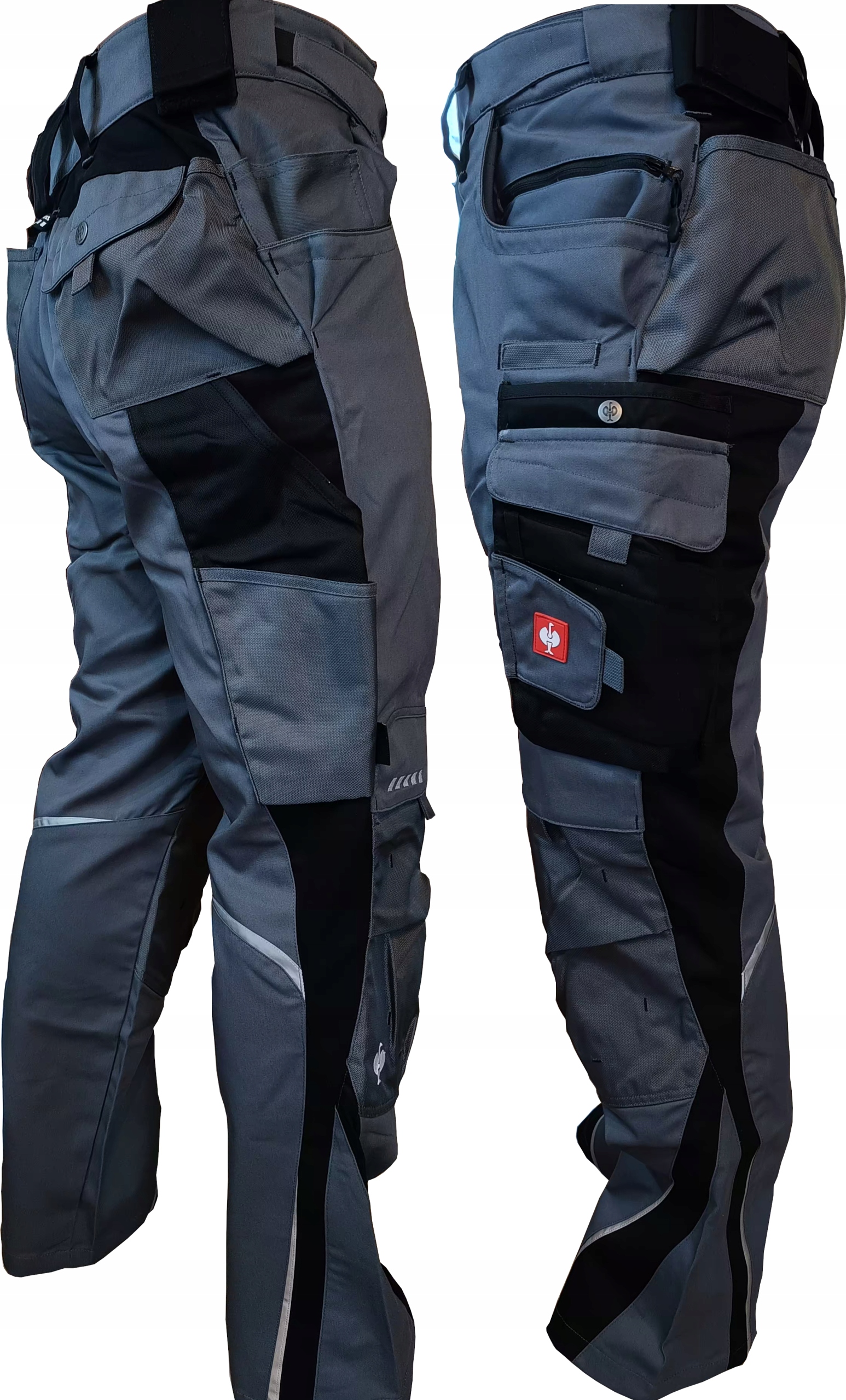 Spodnie robocze do pasa długie Engelbert Strauss Motion szaro/czarne r 58