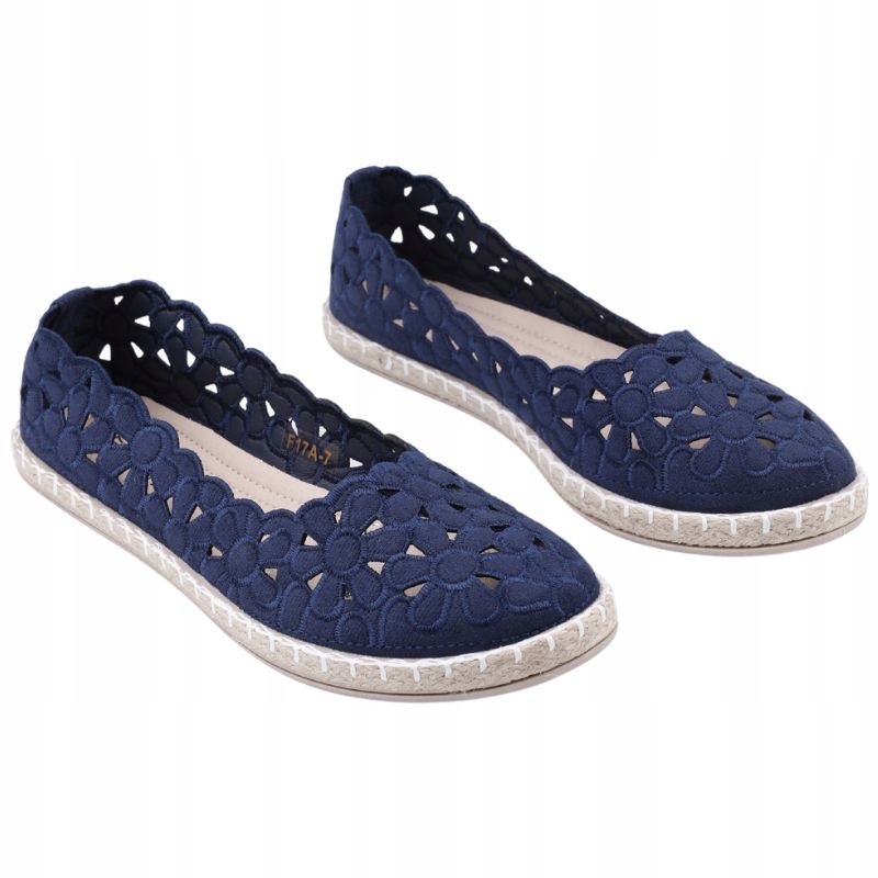 GRANAT ESPADRYLE DAMSKIE AŻUROWE PÓŁBUTY WSUWANE WKŁADKA EKOSKÓRA WYGODNE Rozmiar 41