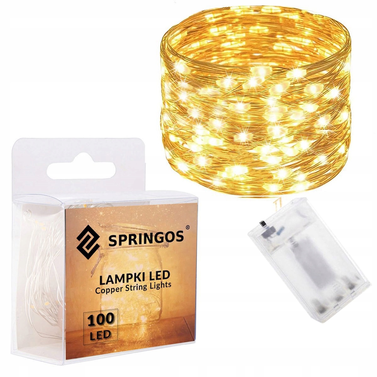 

Lampki Druciki 100 Led Mikro Biały Ciepły 100LED
