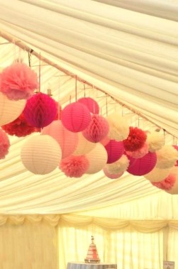 LAMPION PAPIEROWY BIAŁY DEKORACJA WISZĄCA KULA ŚLUB WESELE KOMUNIA 25 CM Kod producenta LAP25-008