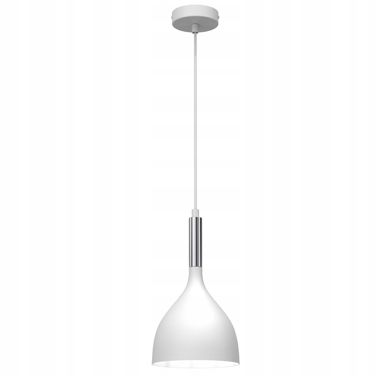 Bodová závěsná lampa bílá chrom nad jídelní stůl do obývacího pokoje Luminex