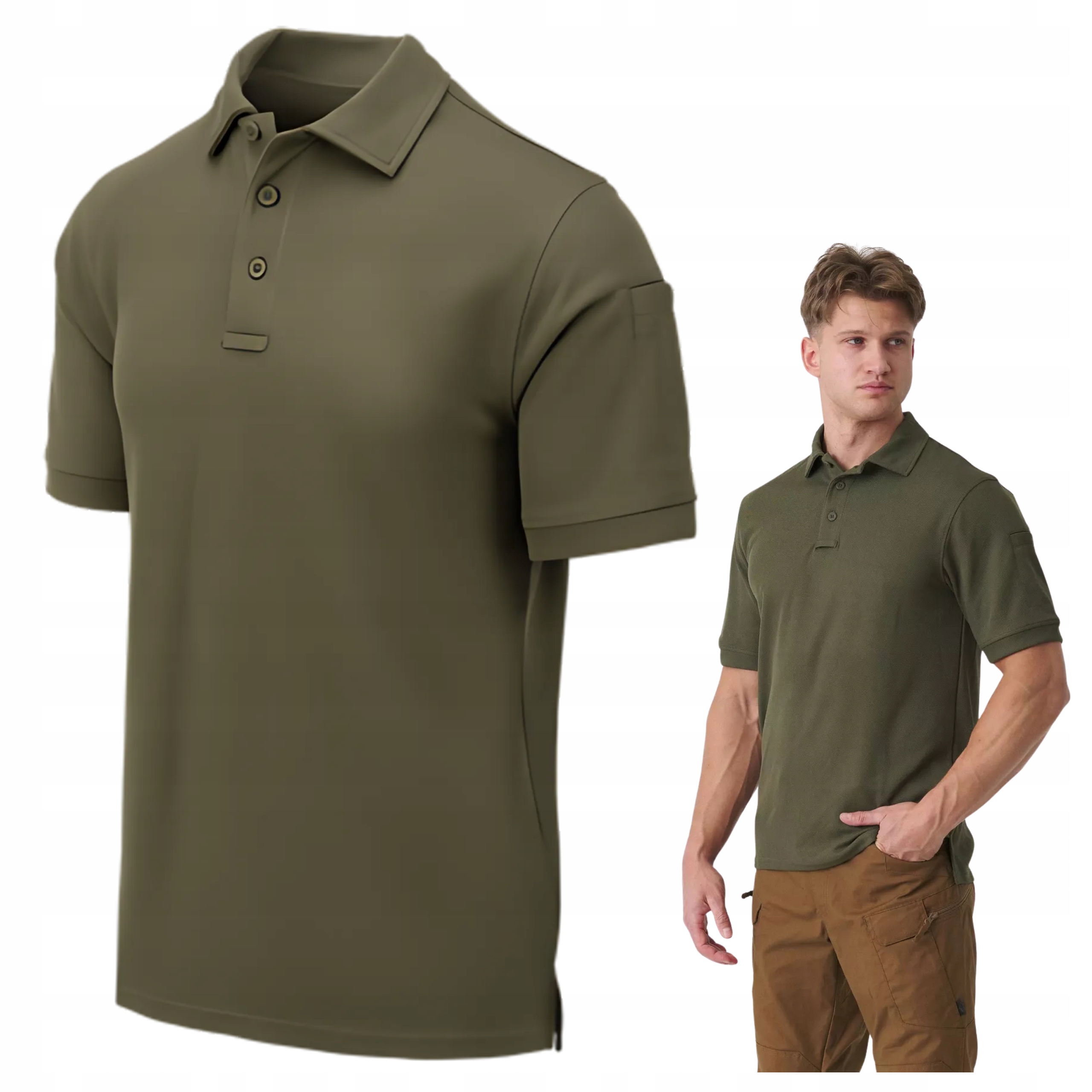 Tričko S Límečkem Pánské Polo S Krátkým Rukávem Polovka Olive Green M