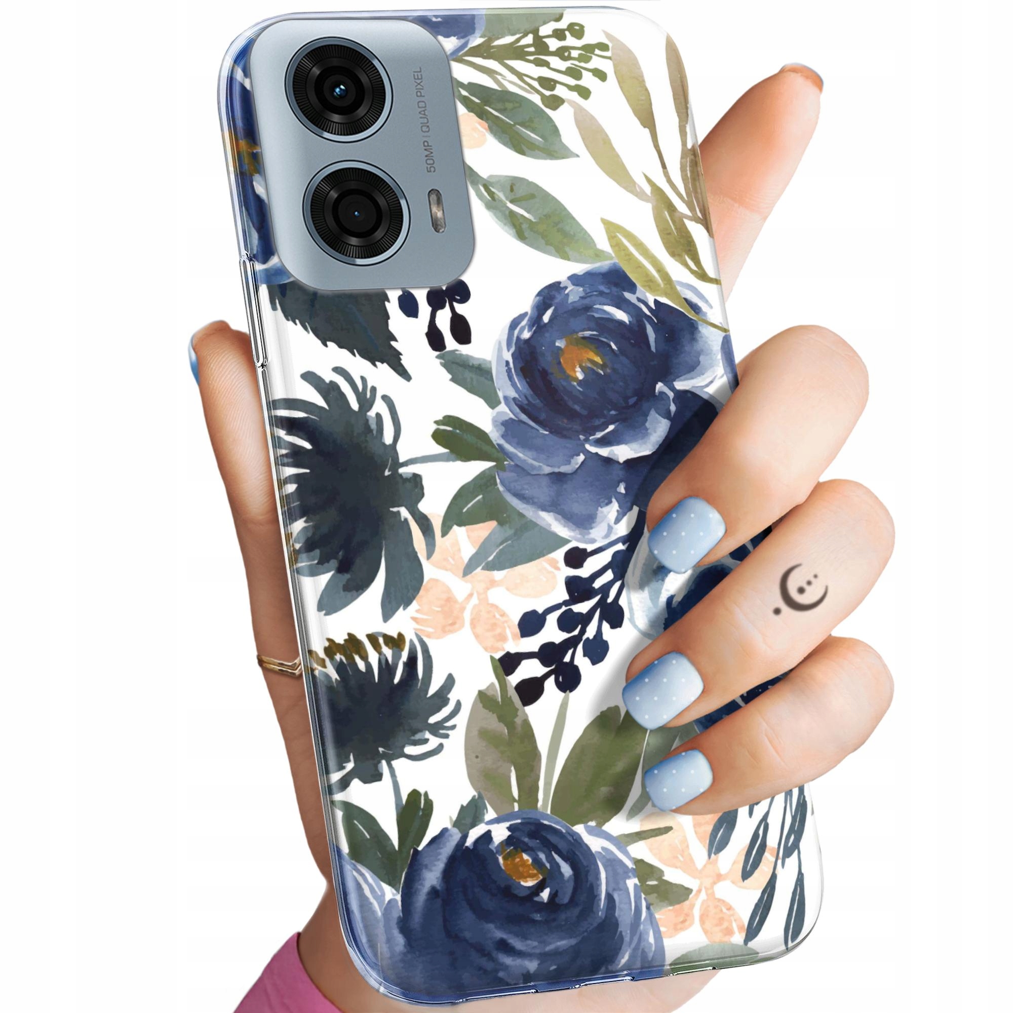 Etui Do Motorola Moto G24 Moto G04 Kwiaty Kwieciste Flower Obudowa