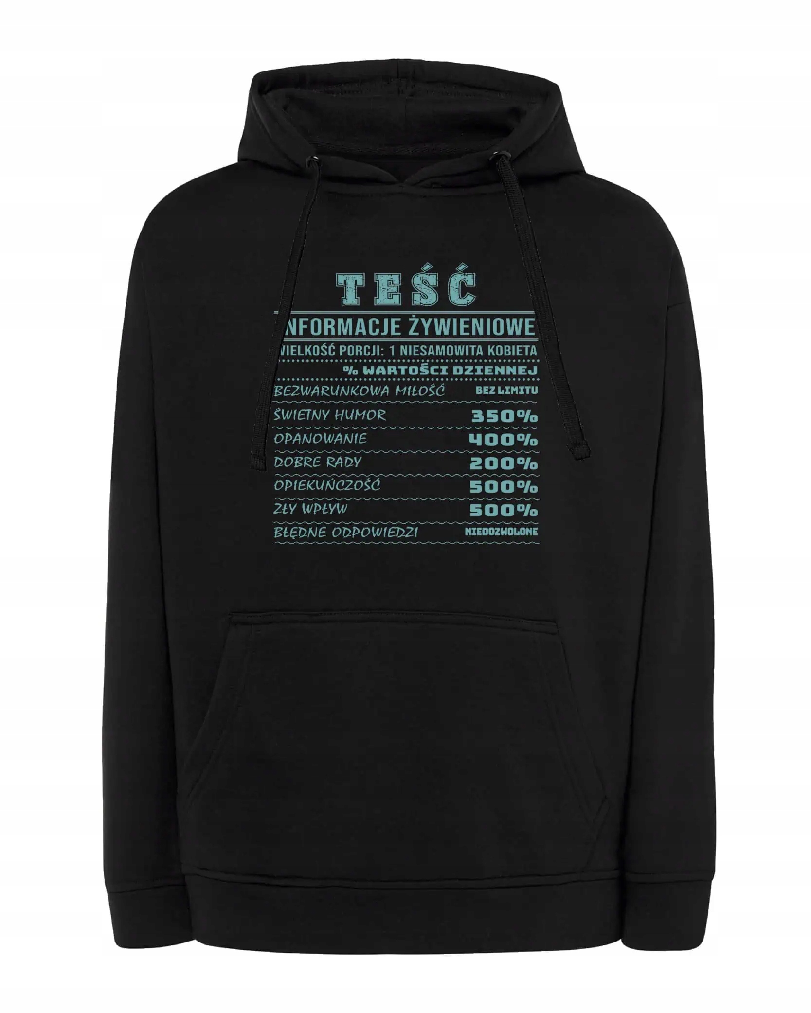 Mikina s kapucí pro tchána Vlastnosti Dárek Černá L