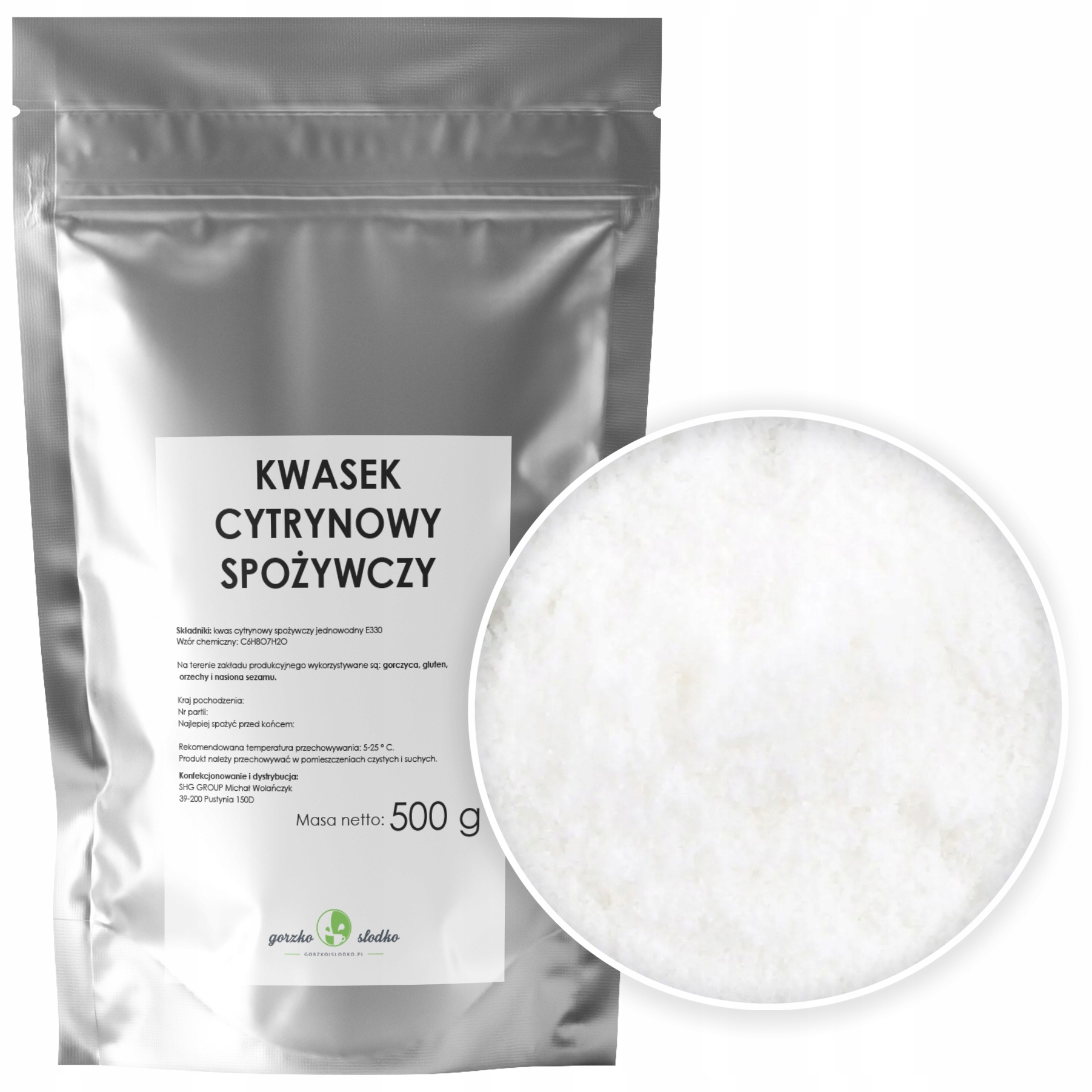 

Kwasek Cytrynowy ekologiczne sprzątanie 0,5 kg