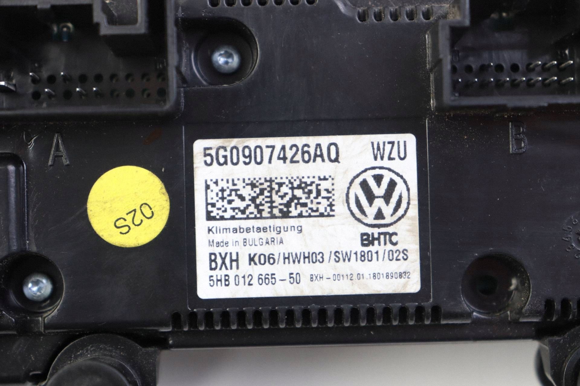 VW PASSAT B8 commande de climatisation alimentation d'air 5G0907426AQ EUROPA